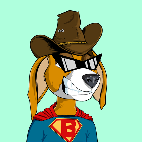 Illustrated character in a cowboy hat and sunglasses